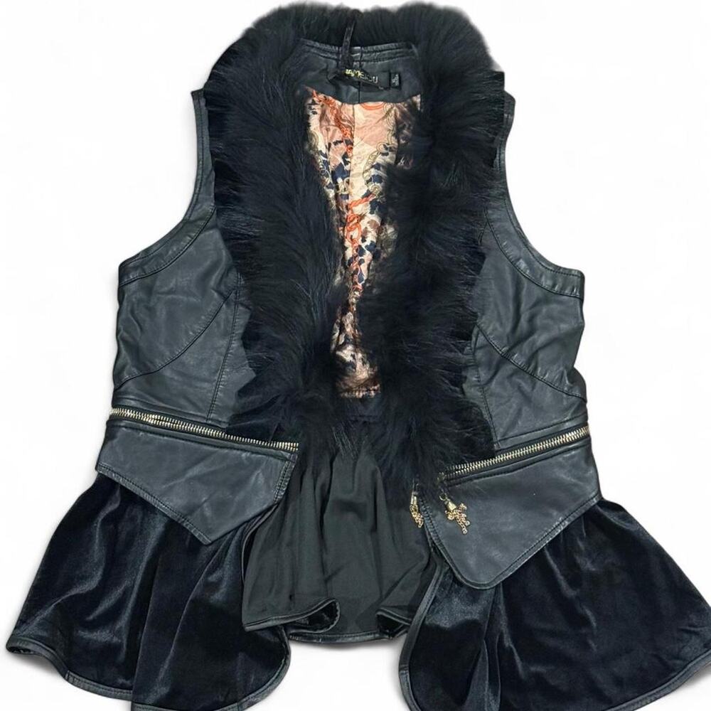 Shamac fashion faux leather jacket